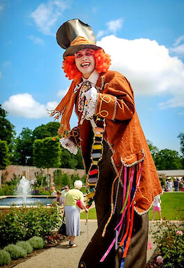 alice in wonderland stilt walker hire uk
