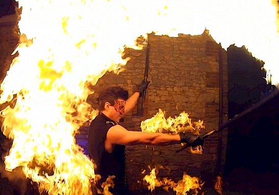 wedding fire show performer
