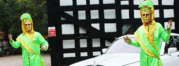 asian wedding human statues hire uk