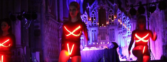 LED robot dance show