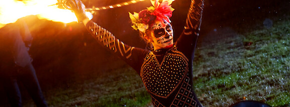 day of the dead fire performer hire uk