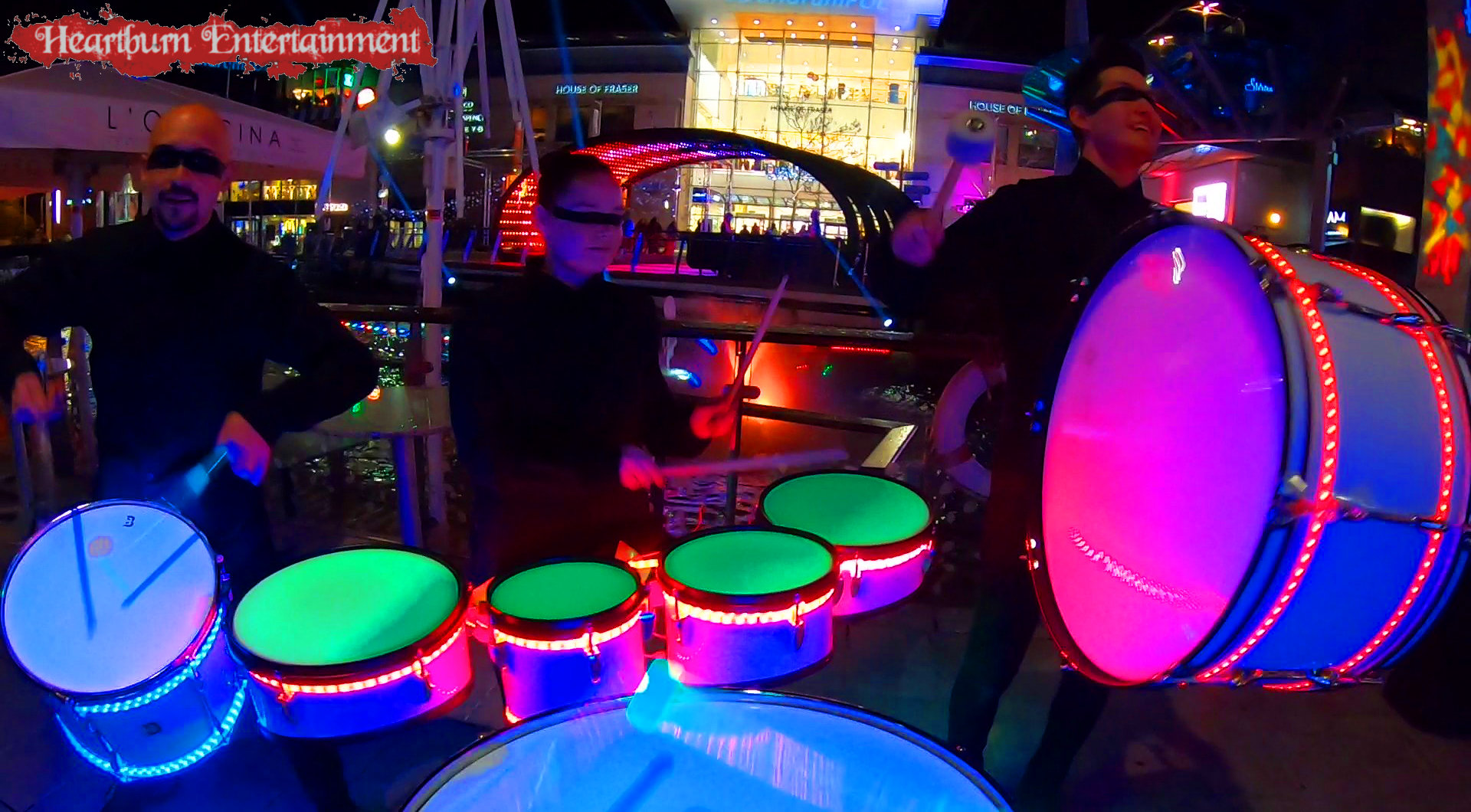 LED drummers Dubai Heartburn Entertainment